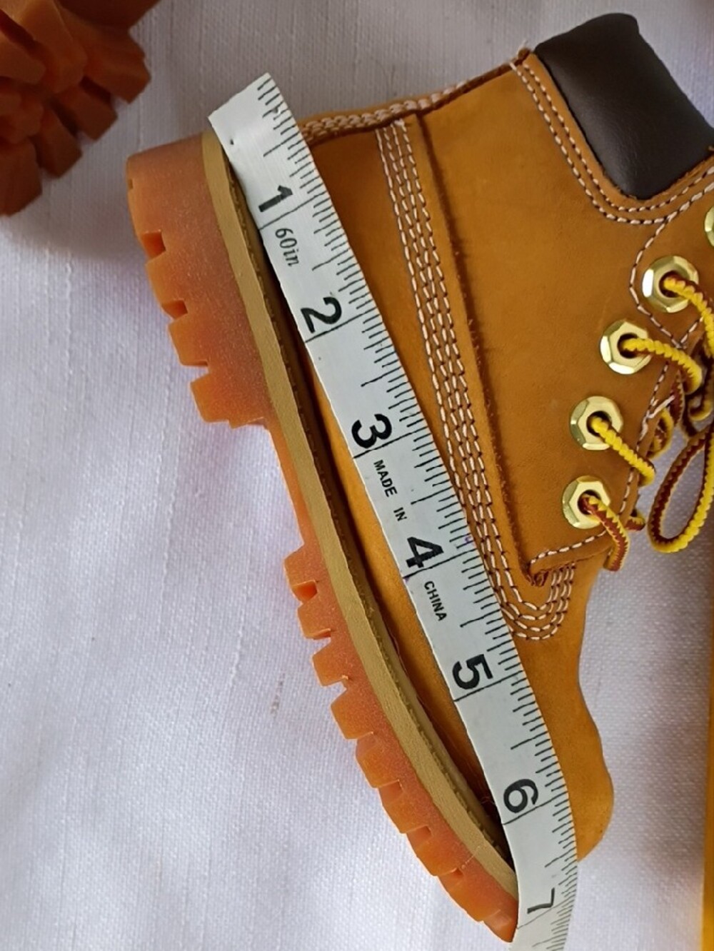 Timberland Kids Toddler Wheat/Tan Lace-Up Work Boots Size 8 - Picture 10 of 10